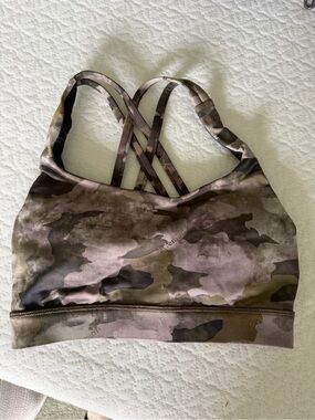 Lululemon Camo Crisscross Strappy Sports Bra